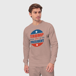 Костюм хлопковый мужской Трамп президент, цвет: пыльно-розовый — фото 2