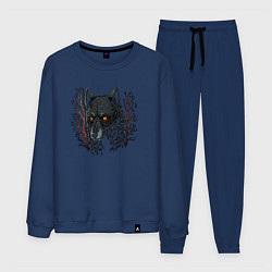 Костюм хлопковый мужской Night wolf, цвет: тёмно-синий