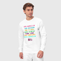 Костюм хлопковый мужской BTSOT7, цвет: белый — фото 2