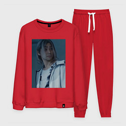 Костюм хлопковый мужской Алиса в пограничье Чишия, цвет: красный