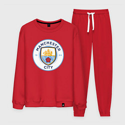 Костюм хлопковый мужской Manchester City FC, цвет: красный