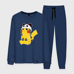 Костюм хлопковый мужской Pika panda, цвет: тёмно-синий