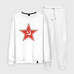 Костюм хлопковый мужской USSR star, цвет: белый