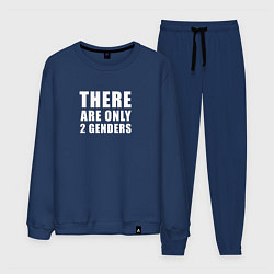 Костюм хлопковый мужской There are only 2 genders, цвет: тёмно-синий