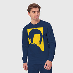 Костюм хлопковый мужской Finn Ames, цвет: тёмно-синий — фото 2