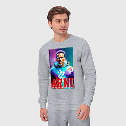 Костюм хлопковый мужской Super Arnold Schwarzenegger - Arni ai pop art, цвет: меланж — фото 2