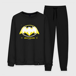 Костюм хлопковый мужской Batman logotype 2023, цвет: черный