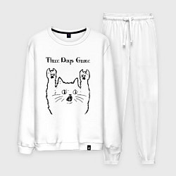 Костюм хлопковый мужской Three Days Grace - rock cat, цвет: белый