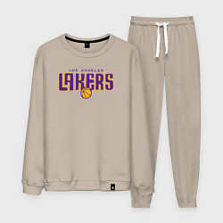 Костюм хлопковый мужской Team Lakers, цвет: миндальный