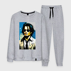 Костюм хлопковый мужской Johnny Depp -celebrity, цвет: меланж