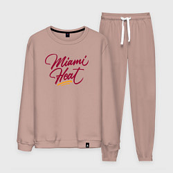 Костюм хлопковый мужской Miami Heat fan, цвет: пыльно-розовый