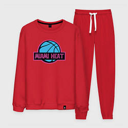 Костюм хлопковый мужской Miami Heat team, цвет: красный