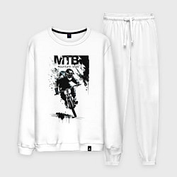 Костюм хлопковый мужской Mountain bike - extreme, цвет: белый