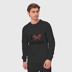 Костюм хлопковый мужской I Love Squash, цвет: черный — фото 2