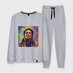 Мужской костюм Граффити Кляксы Арт Боб Марли