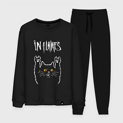 Костюм хлопковый мужской In Flames rock cat, цвет: черный