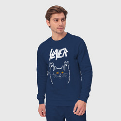 Костюм хлопковый мужской Slayer rock cat, цвет: тёмно-синий — фото 2