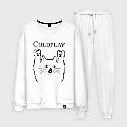 Костюм хлопковый мужской Coldplay - rock cat, цвет: белый