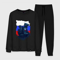 Мужской костюм Военные РФ и флаг - neuro art