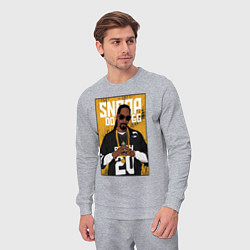 Костюм хлопковый мужской Snoop dogg с цепями, цвет: меланж — фото 2