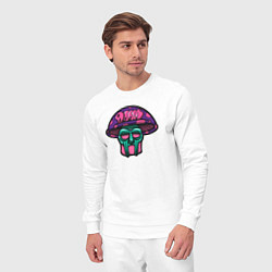Костюм хлопковый мужской MF Doom mushroom, цвет: белый — фото 2