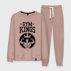 Костюм хлопковый мужской Gym kings, цвет: пыльно-розовый