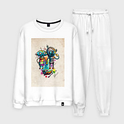 Костюм хлопковый мужской Machinarium, цвет: белый