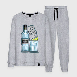 Костюм хлопковый мужской Джин, цвет: меланж