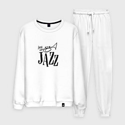 Костюм хлопковый мужской Just Jazz, цвет: белый