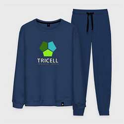 Костюм хлопковый мужской Tricell Inc, цвет: тёмно-синий