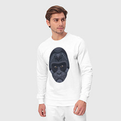 Костюм хлопковый мужской Black gorilla, цвет: белый — фото 2