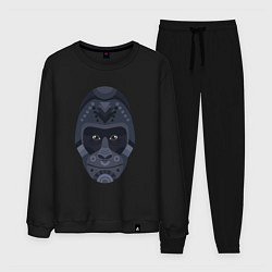 Костюм хлопковый мужской Black gorilla, цвет: черный