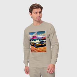 Костюм хлопковый мужской Авто Мустанг, цвет: миндальный — фото 2