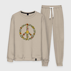 Мужской костюм Пацифик знак хиппи цветы