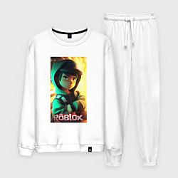 Костюм хлопковый мужской Персонаж Роблокс, цвет: белый