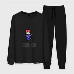 Костюм хлопковый мужской Cool kid, цвет: черный