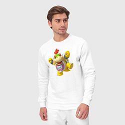 Костюм хлопковый мужской Боузер-младший ликует, цвет: белый — фото 2