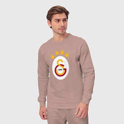 Костюм хлопковый мужской Galatasaray fc sport, цвет: пыльно-розовый — фото 2