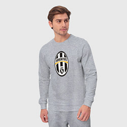 Костюм хлопковый мужской Juventus sport fc, цвет: меланж — фото 2