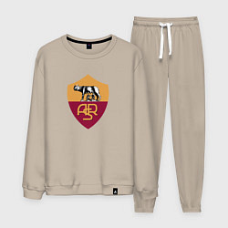 Костюм хлопковый мужской Roma fc club, цвет: миндальный