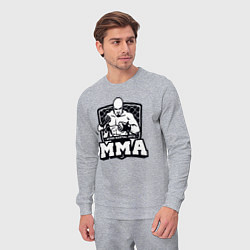 Костюм хлопковый мужской Mixed martial arts, цвет: меланж — фото 2