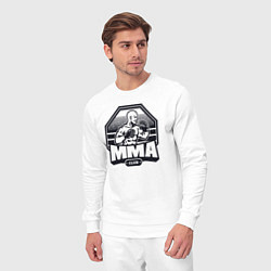 Костюм хлопковый мужской MMA club, цвет: белый — фото 2