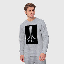 Костюм хлопковый мужской Atali black logo, цвет: меланж — фото 2