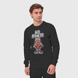 Костюм хлопковый мужской Airness Jordan, цвет: черный — фото 2