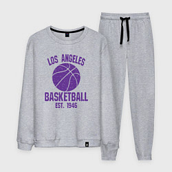 Костюм хлопковый мужской Basketball Los Angeles, цвет: меланж