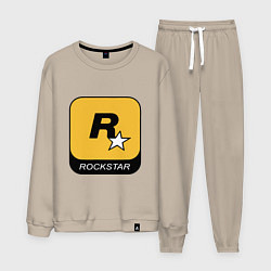 Костюм хлопковый мужской Rockstar, цвет: миндальный