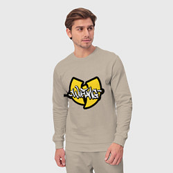 Костюм хлопковый мужской Wu tang - logo, цвет: миндальный — фото 2