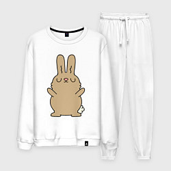 Костюм хлопковый мужской Relax bunny, цвет: белый