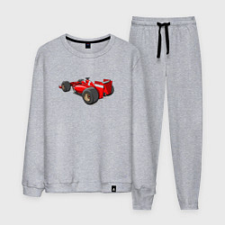 Костюм хлопковый мужской Формула-1 Ferrari, цвет: меланж