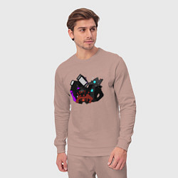 Костюм хлопковый мужской Камерамен ТВ мен м Спикермен, цвет: пыльно-розовый — фото 2